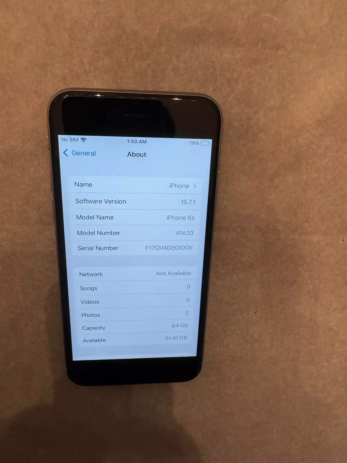 Apple iphone 6s - 64GB - Silver